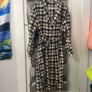 Plaid Shein coat